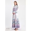 Floral Hijab Dress, Original Style, Cuffed Sleeves