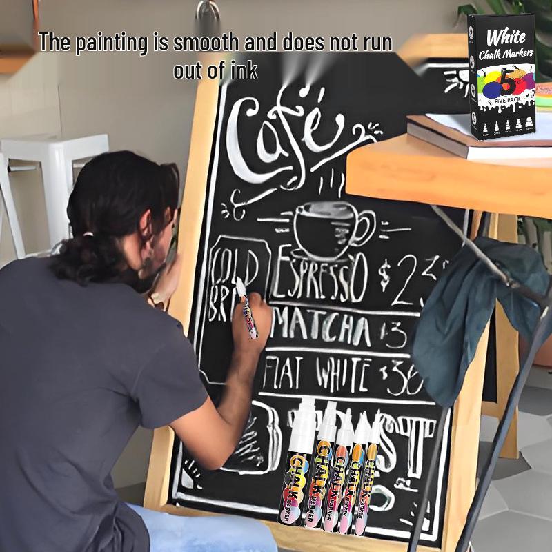 Erasable Chalk Pens: Dust-Free, Non-Staining, Fluorescent for Blackboard Graffiti & Posters