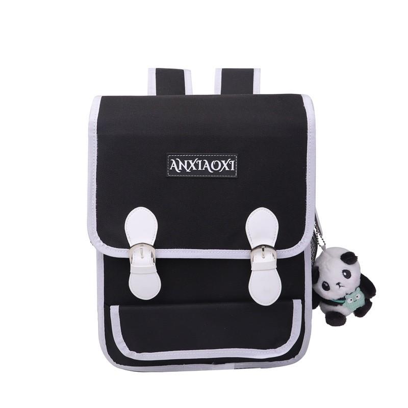 

Stylish Large Capacity Oxford Cloth Backpack For 1-3 Grade Kids With Breathable Design No Pendant чёрный