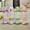 Portable Large Capacity Plastic Cups 550ml Green