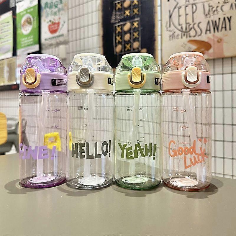 Portable Large Capacity Plastic Cups 550ml Green