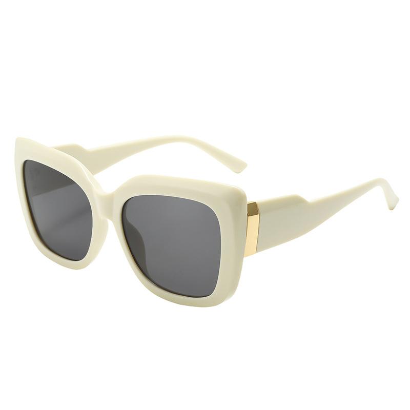 INS New Trendy Sunglasses Fashion Large Frame Sunglasses for Women TEMU High-End Model Sunglasses