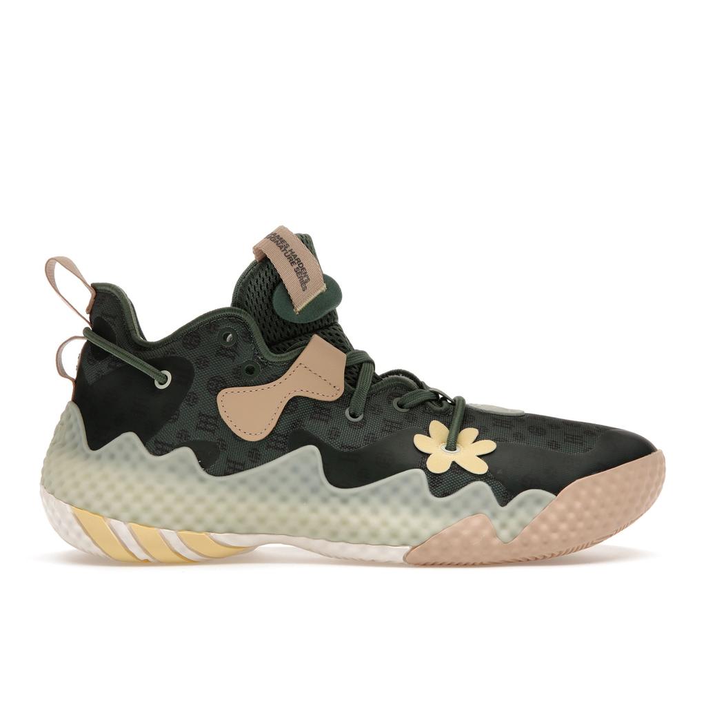 Adidas Harden Vol. 6 Grünoxid Monogramm Herren Sneaker Fast-Gelb Leinengrün GW9032