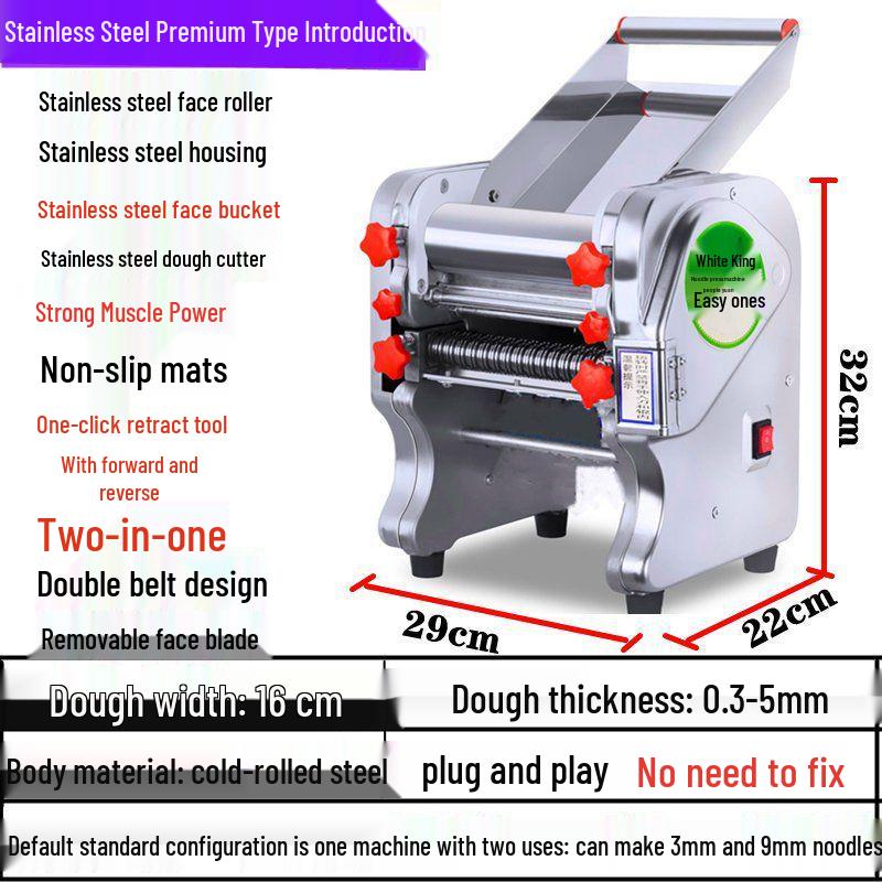W pełni automatyczna elektryczna prasa do ciasta na makaron i pierogi ze stali nierdzewnej