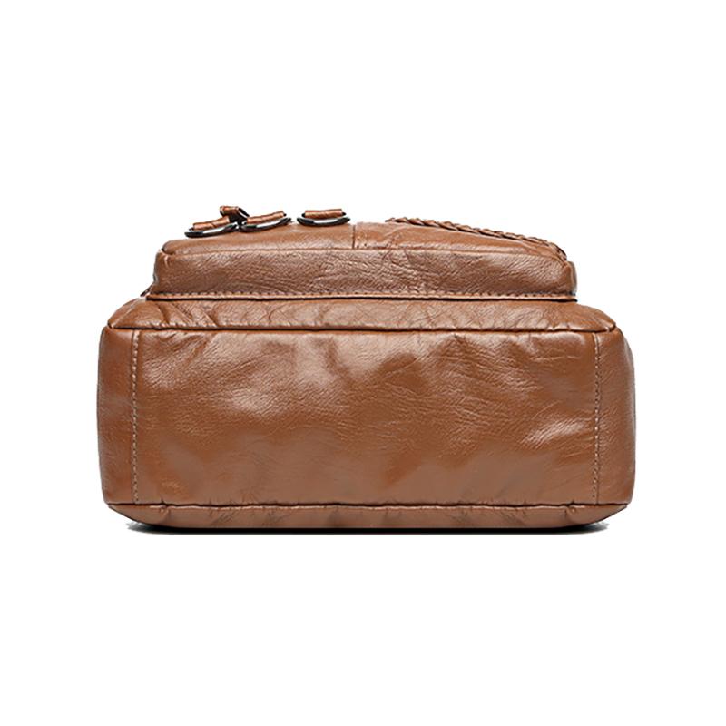 Přeshraniční módní a lehká kabelka pro ženy středního věku s velkou kapacitou, vícevrstvá kabelka přes rameno z měkké kůže s texturou