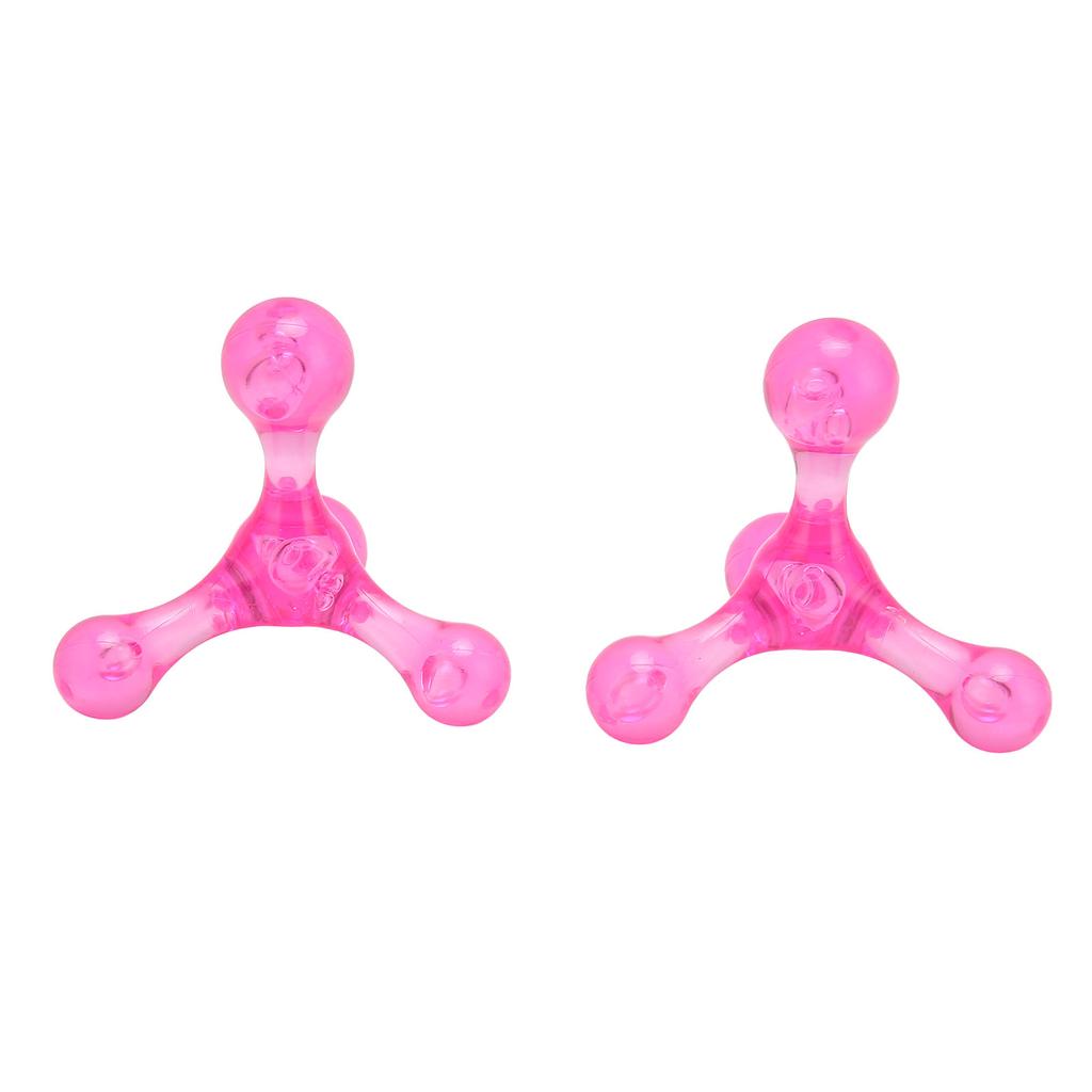 2 Stück Fußgewölbemassagegerät Mini Handheld 4 Kugeln Entspannung Akupressur Fußgewölbemassagegerät für Bein Arm Rosa
