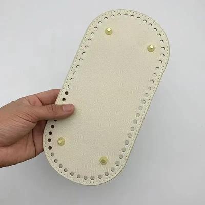 2τεμ 5x18εκ/12x25εκ Πάτος Τσάντας PU με 4 Κατσαράκια Οβάλ Πάτος Τσάντας Ανθεκτικός στη Φθορά Δυνατός Ανθεκτικός Πάτος Τσάντας για Κροσέ Πλέξιμο Χειροποίητη Τσάντα
