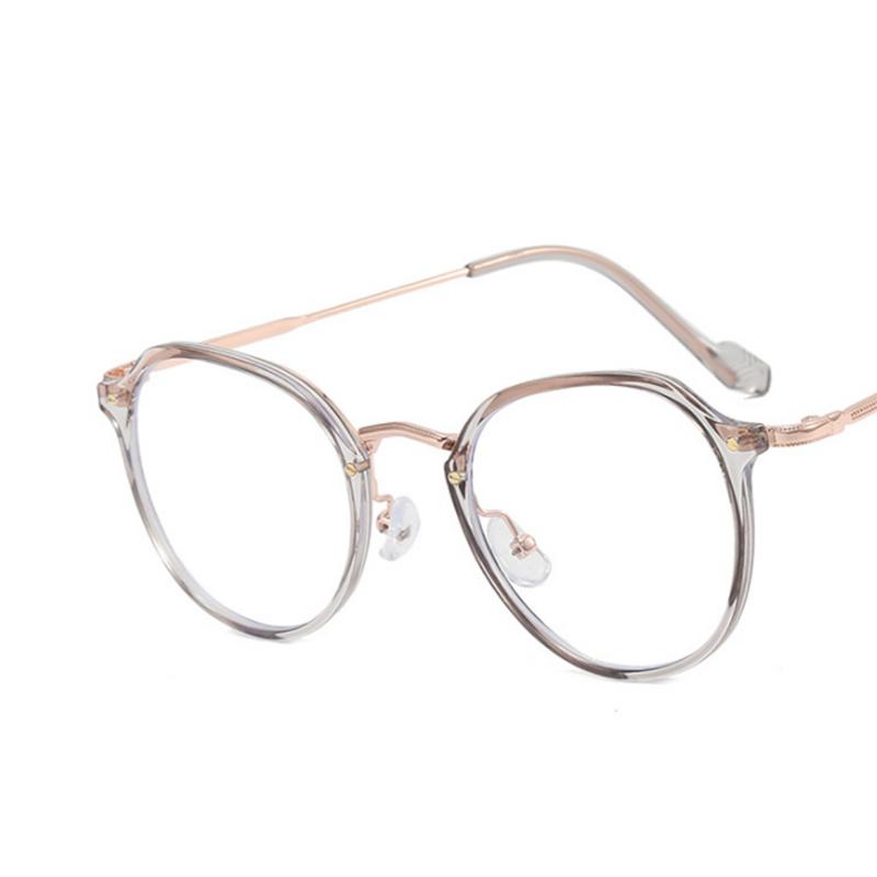

TR90 Frame Clear Lens Glasses Myopia Nerd Spectacles Degree -0.5 to -6.0 Round Hyperopia +0.5 to +6.0 Rivets No degree 0