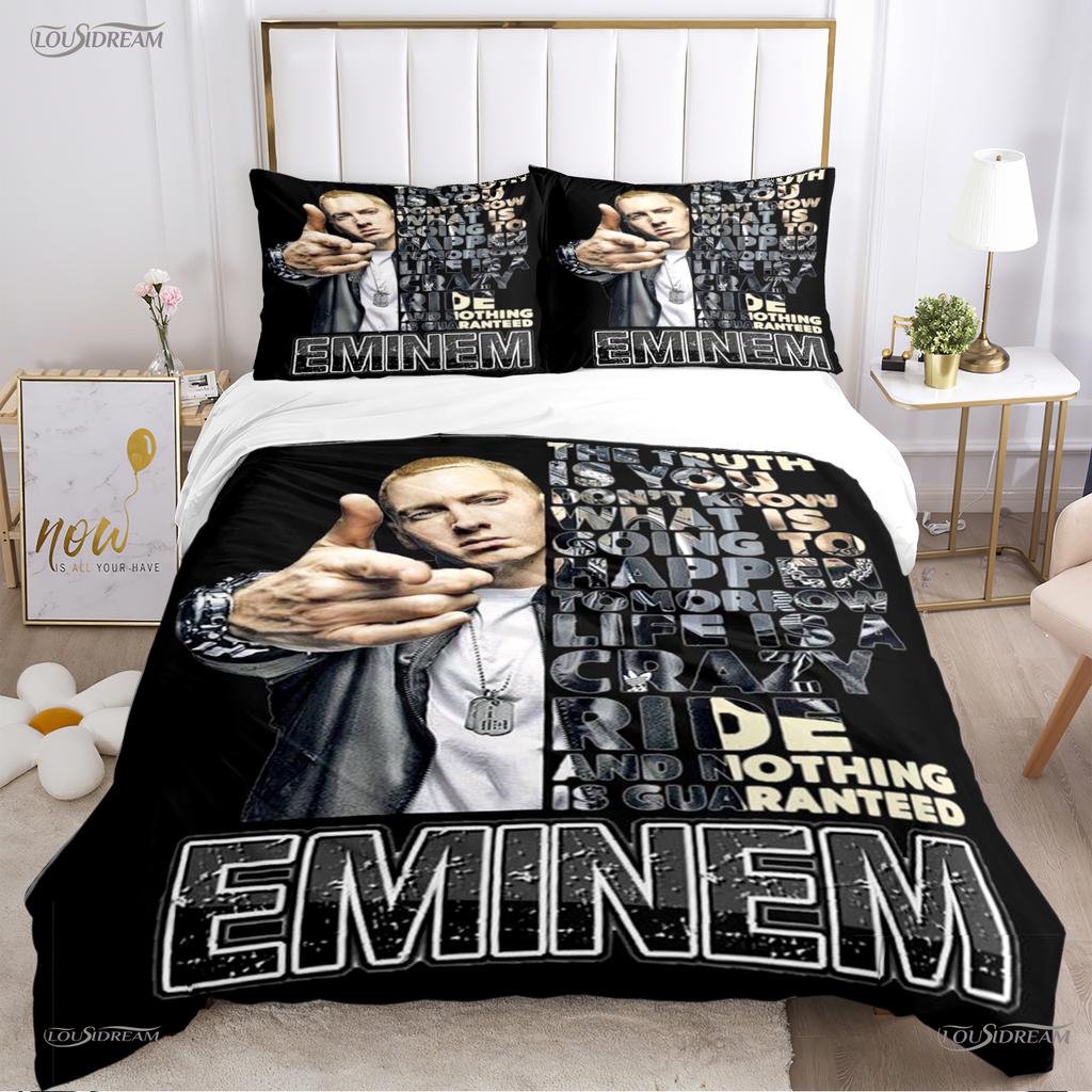 Comforter Casal Eminem-Music All Season Comforter Bedding Sets Soft And S Boys Single/Double/Queen/King