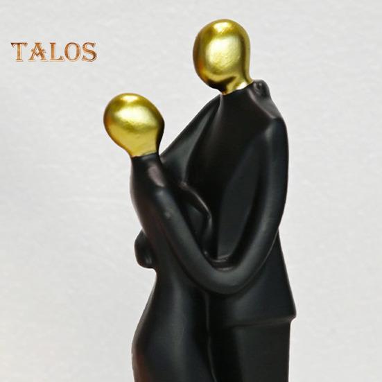 Dancing Couple Statue Resin Abstract Couple Ornament Desktop Hugging Couple Sculpture for Bedroom Living Room Decor Wedding Gift