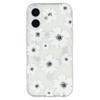 For iPhone 16 Plus Magnetic Case IMD Flower Pattern TPU + PC Clear Back Phone Cover