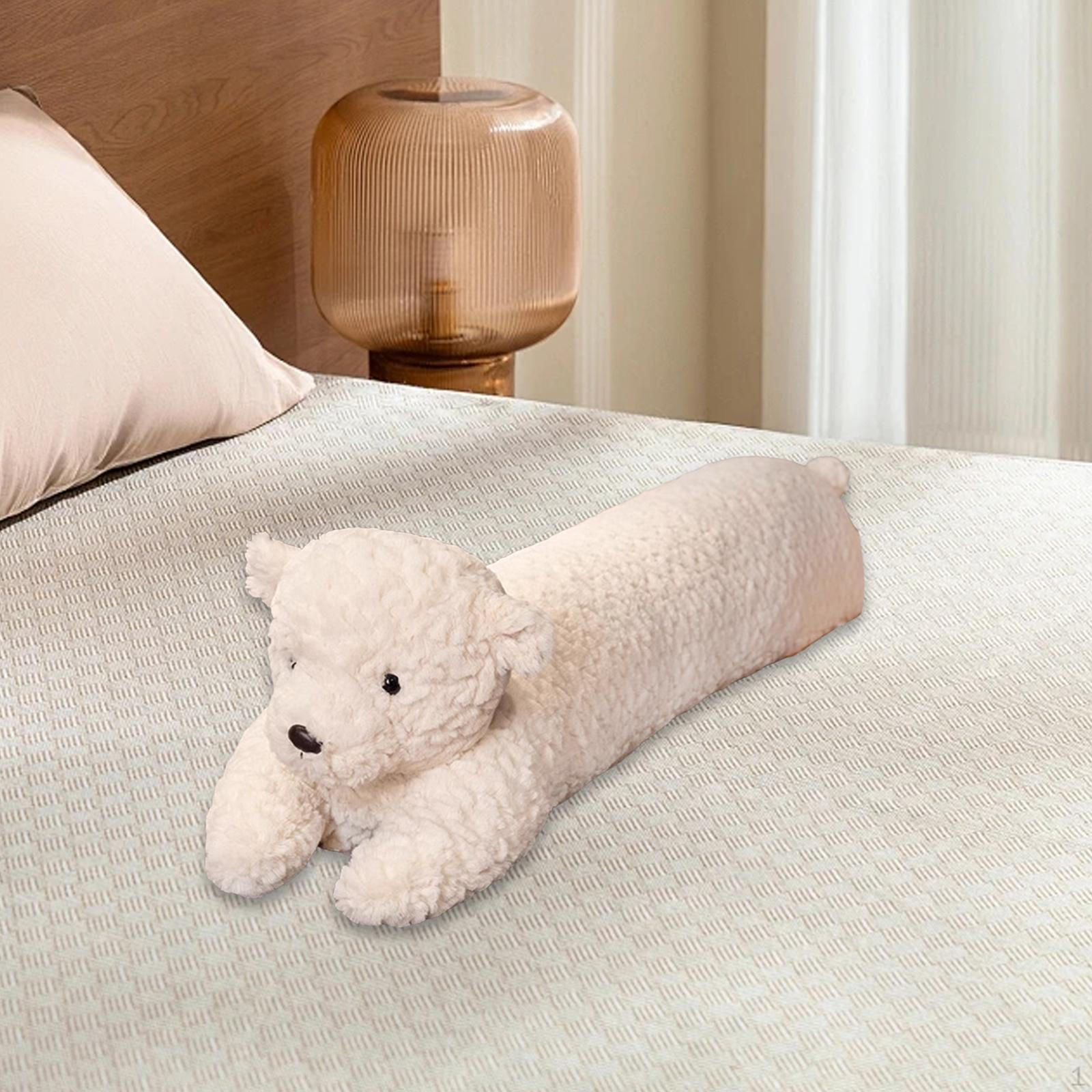 

Длинная плюшевая игрушка-подушка в виде животного, реалистичная, мягкая, для шеи и тела Bear White