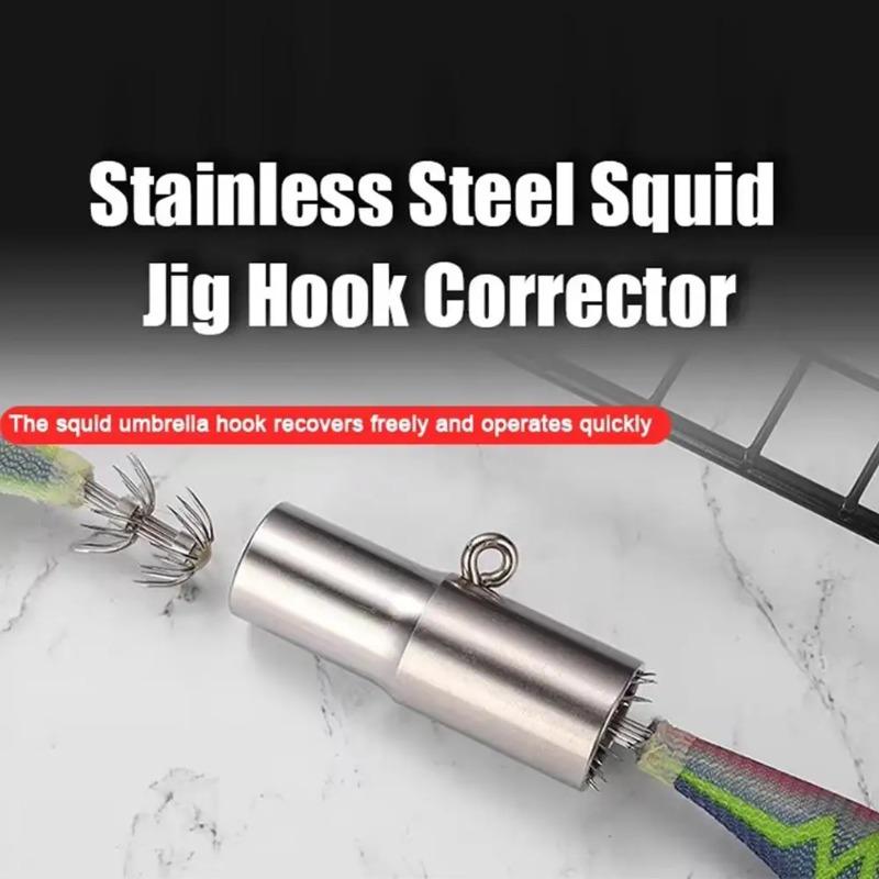 Squid Hook Corrector, Stainless Steel Octopus Hook Remover & Recover Tool, Carp Fishing Accessories