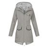 Women Solid Rain Jacket Outdoor Plus Waterproof Hooded Raincoat Windproof