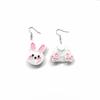 Set of 4 Easter Themed Earrings Rabbit and Eggs Pendant Earring Cute Women Jewelry New Year Gift Festive Ear Adorments