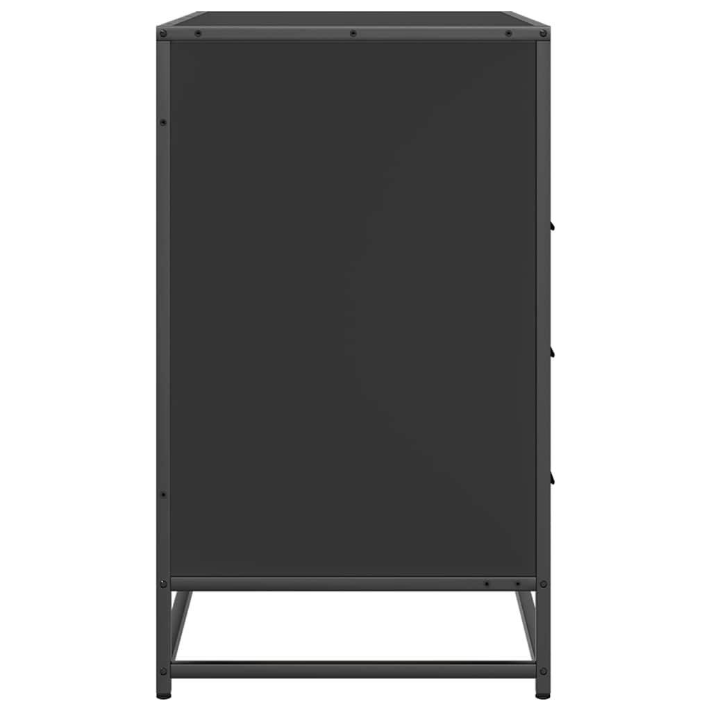 Black Drawer Cabinet 70 x 41 x 70 cm Engineered Wood
