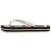 Flat H-Shape Round Toe Rubber Flip Flops Unisex Footwear Black White XCQ004XK196A120