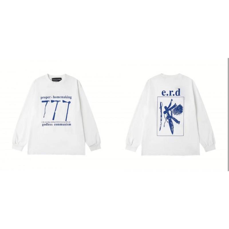 Washed Vintage Distressed Cotton Long Sleeve Tee Oversized Streetwear Style Men Casual Daily Wear