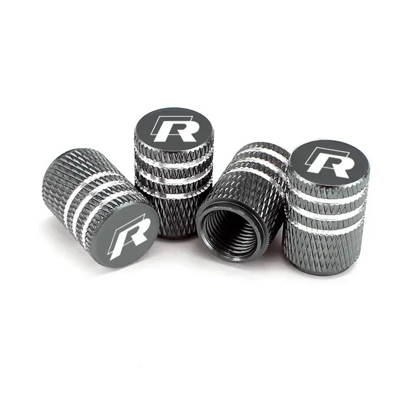 Neue 4 Stück Auto Rad Reifen Ventilkappen Reifenfelge Ventilschaftabdeckungen für Volkswagen Rline Golf GTI Bora Passat Jetta Käfer Tiguan Sciro