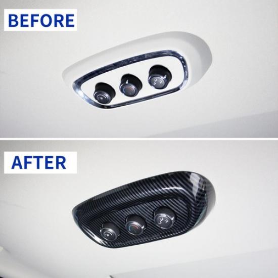 Kofferraum-Dach-Steuerungs-Klimaanlagen-Panel-Abdeckung in Carbonfaser-Optik für Dodge Durango