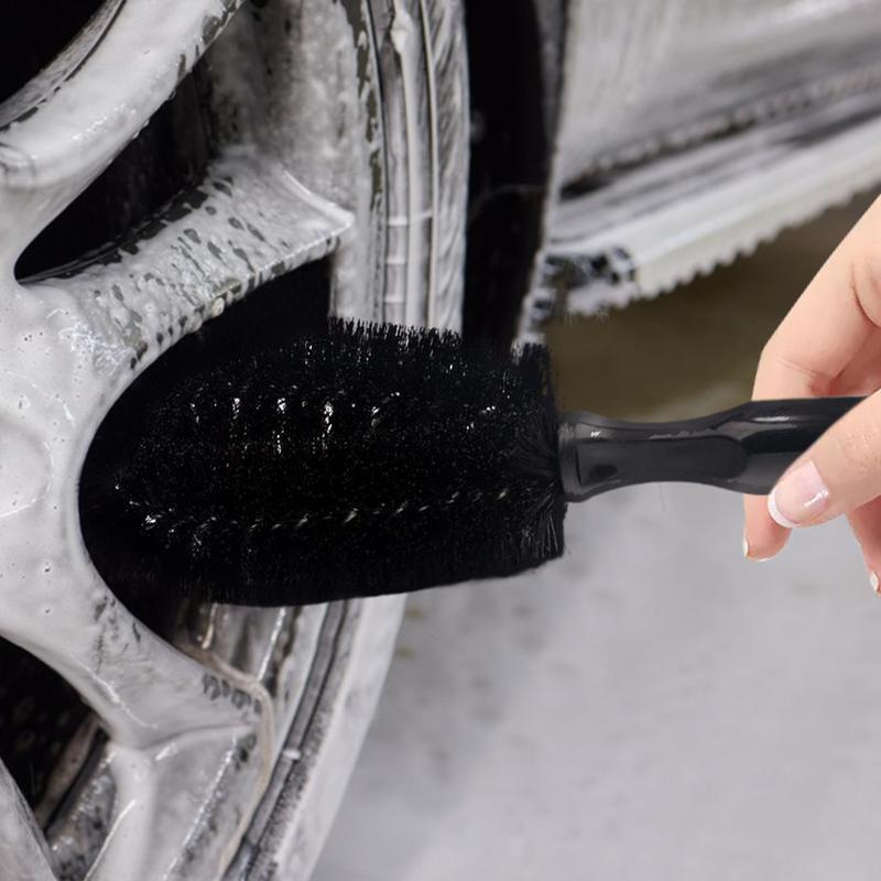 Wheel Brush Car Wash Brush For Wheels Automotive Ergonomic Detailing Cleaning Exterior Wash Tool For RVs Motorcycles Trucks