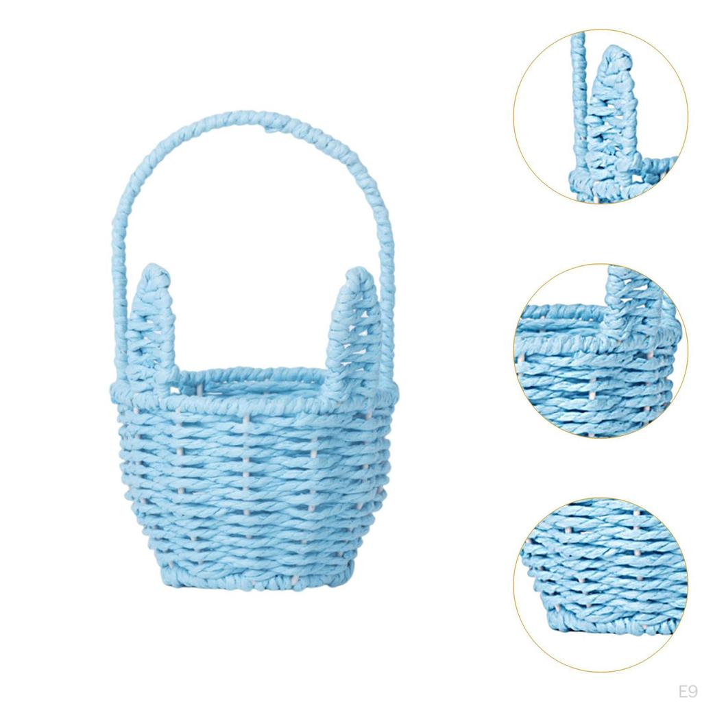 Bunny Basket for Easter And Flower Girl Use, Storage Events Home