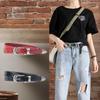 Women's Retro Cowhide Thin Leather Belt with Alloy Buckle