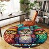 1PC Owl Winter Office Round Area Rug, Under Office Chairs Bedroom Living Room Home Decor, Carpet for Office -1110146