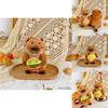 Plush Groundhog Keychain Toy With Pp Cotton Filling For Kids Rewards And Bag Decor