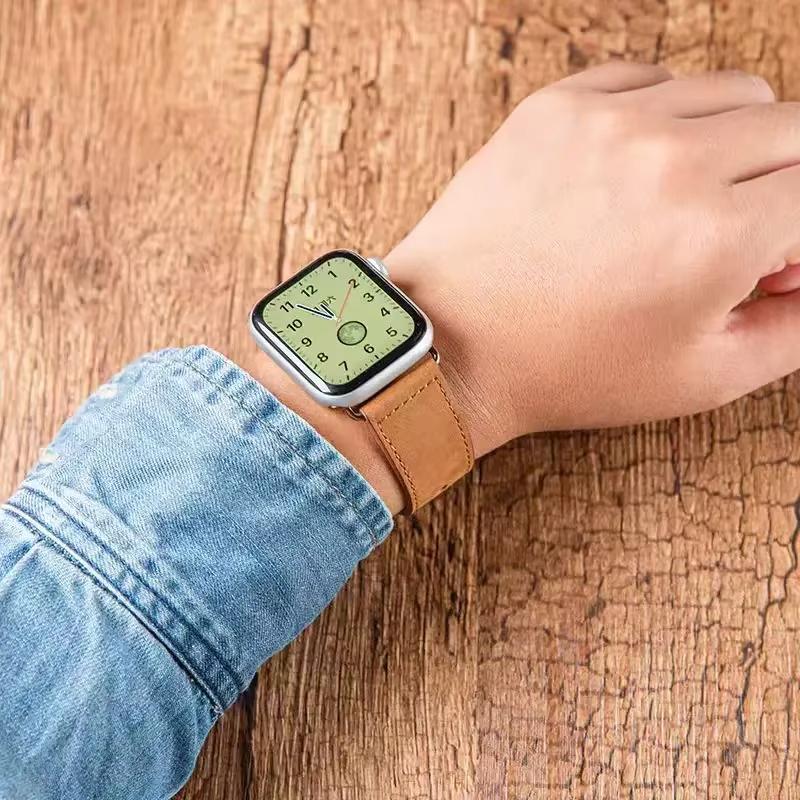 Leather straps For Apple watch 10 band 46mm 42mm 44mm 45mm 49mm 41mm 40mm correa bracelet iWatch series 8 9 3 4 5 6 SE 7 Ultra 2