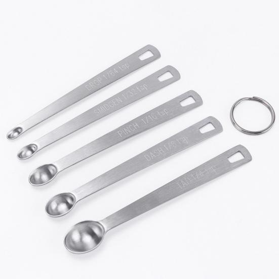 Maatlepels Set met Kleurrijke Antislip Siliconen Handvatten Roestvrij Staal Voedselveilig Nauwkeurige Schaalverdelingen Complete Bak- en Kookbekers Opslag