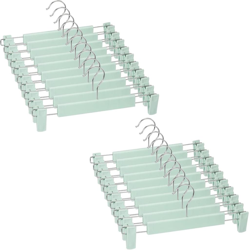 Hosenbügel mit Clips, Rockbügel, 360° drehbare Haken, platzsparende Kleiderbügel für Hosen, Röcke, Kleidung, Jeans