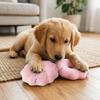 Runde Form Hundekauspielzeug Ring Plüschoberfläche Welpen Spielzeug Quietschendes Haustierspielzeug Tägliche Haustierunterhaltung