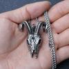 Rock Personality, African Tribal Sheephead Pendant, Die-Cast Retro Men'S Titanium Steel Necklace.