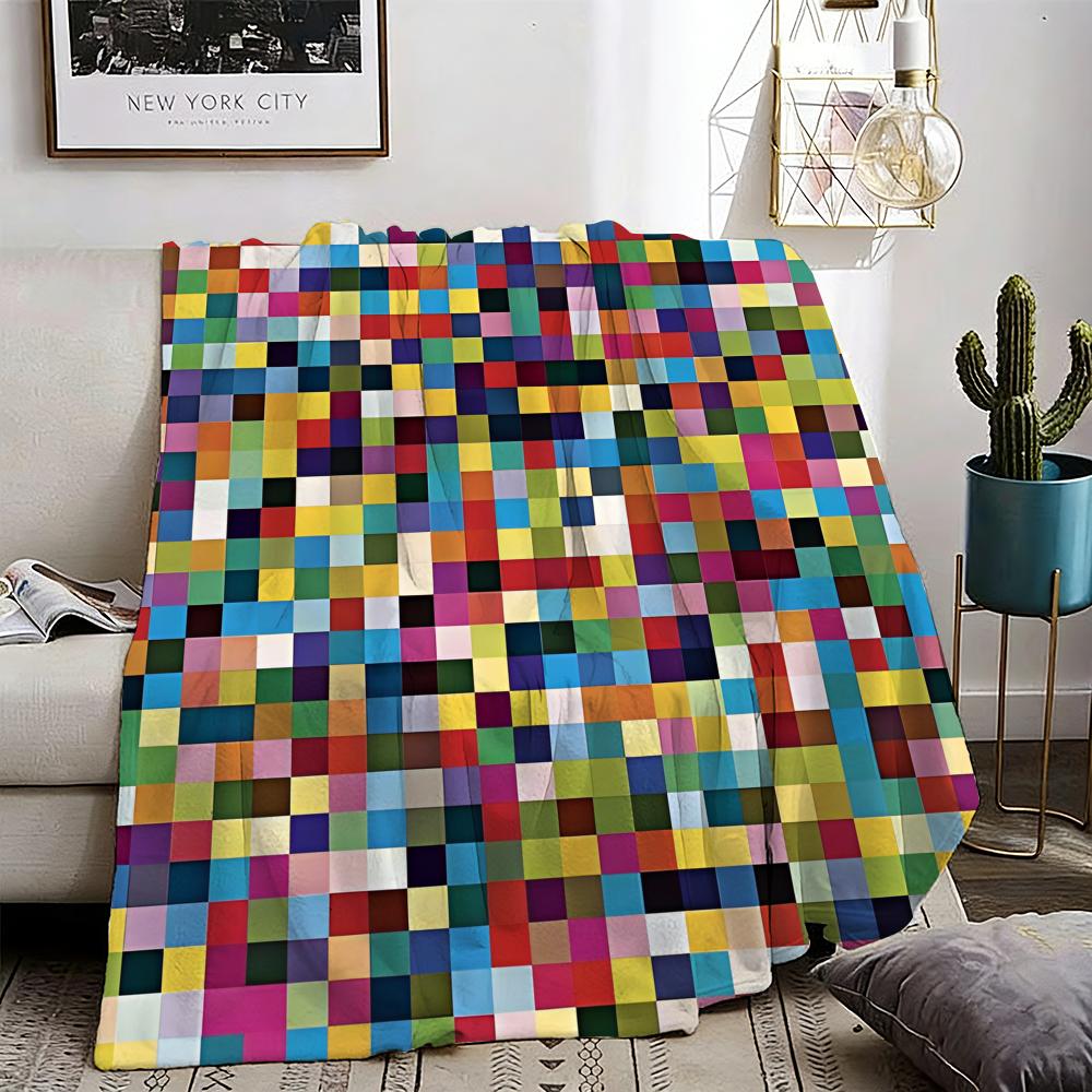 Abstract art G-Gerhard Richter Throw Lightweight 240g Flannel Blanket Soft Skin-friendly for Summer Cooling 75X95CM