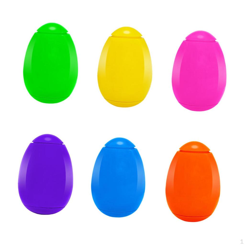 6 Pieces Easter Eggs,Finger Top Rotating Toy,Stands Upright Decoration,Balance Gyro Finger Gyroscope