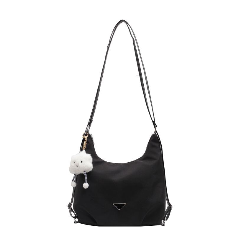 Lightweight and Versatile Large-capacity Nylon Cloth Tote Bag 2025 Autumn New Double Shoulder Back Bag Single Shoulder Messenger Bag
