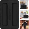 2Pcs Toaster Cover 2 Slice Silicone Toaster Dust Covers Black Bread Machine Cover Silicone Toaster Lid Bread Maker Top Cover Sandwich Machine Part