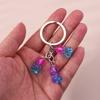 Aihua 12 colors Cute Cartoon Candy Color Gummy Bear Keychains for Women Girls Resin Bear Keychains Sweet Jewelry Gifts