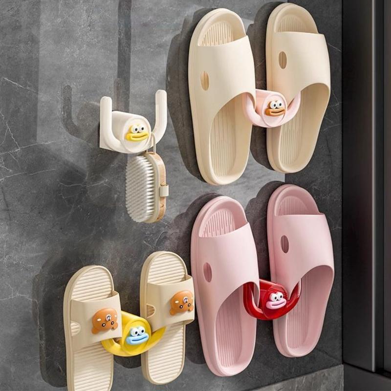 3Pieces Sturdy Without Punch Bathroom Hanging Hook Plastic Materials Portable Accessory for Extra Storage in Kitchens