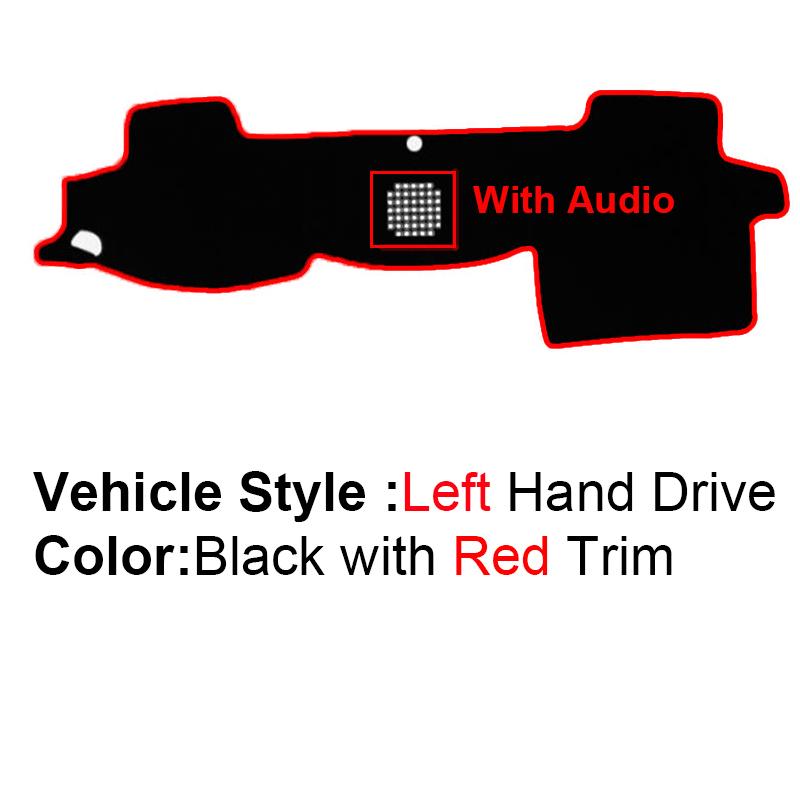 2 Layer Car Dashboard Cover Carpet For Toyota Land Cruiser 200 J200 2008 - LHD RHD Rug Pad Carpet Dashmat Protector