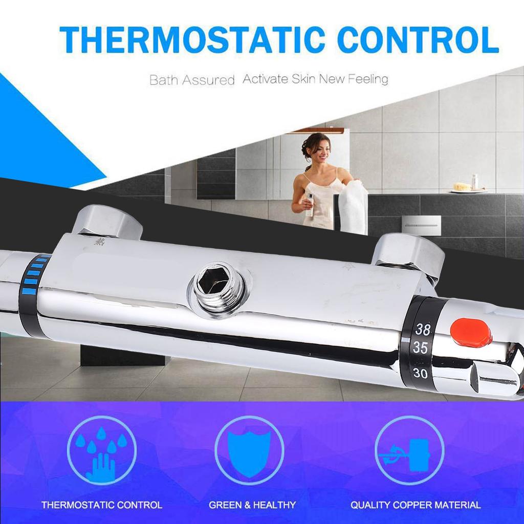 Moderne Chrom Thermostat Dusche Mixer Bar Ersatz Ventil Outlet Home Badezimmer Zubehör