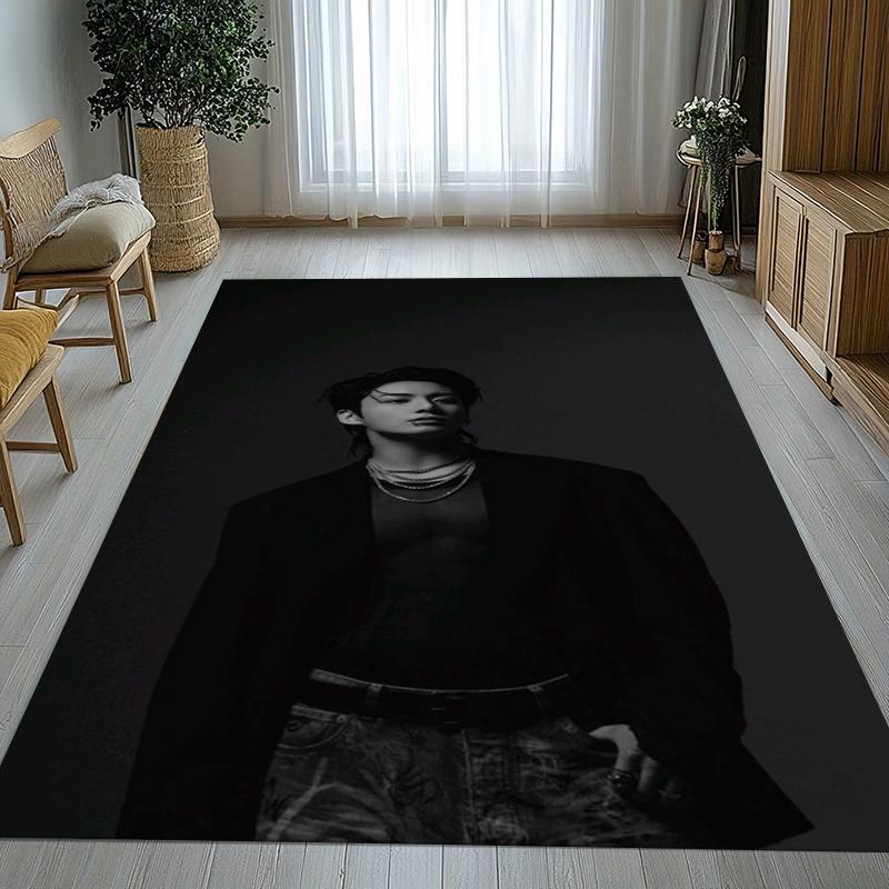 Jeon Jung Kook Kpop B-BTS Living Room Non-Slip Area Rug Soft Carpet for Bedroom Kids Playroom Sofa,Home Decor Doormat Gift