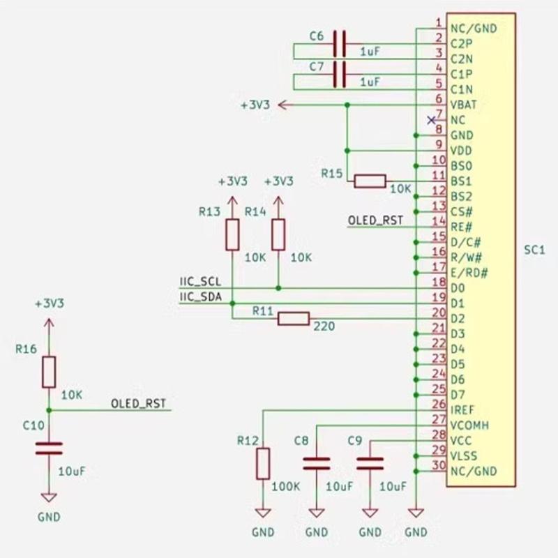0.96/1.3inch Oleds Screen EC11 Encoders Combo Low Power I2C Communication Electronics Display Module