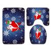 Christmas Bathroom Floor Mat Toilet Three-Piece Set