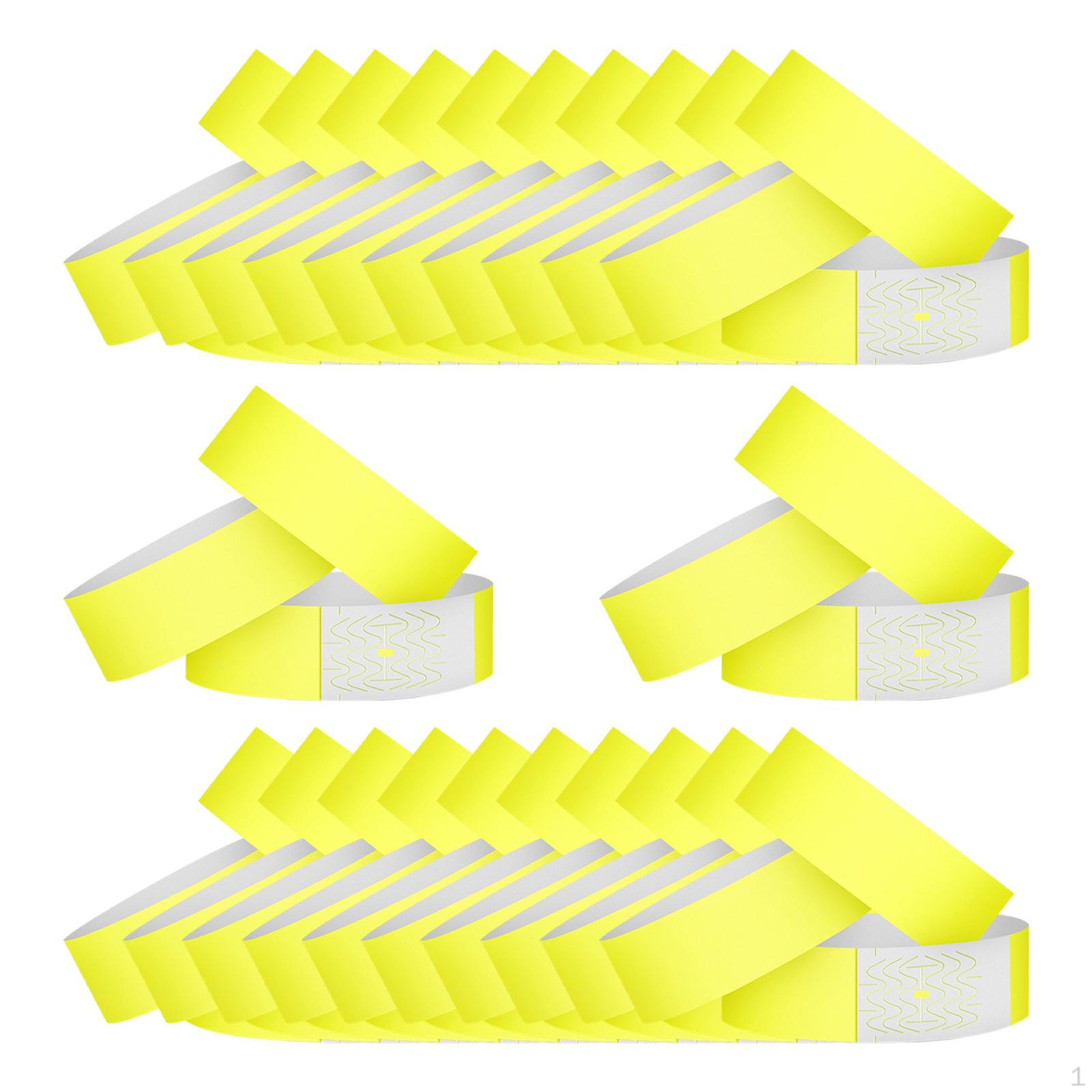 

100Pcs Wristband VIP Bracelet for Nightclubs Accompaniment Yellow