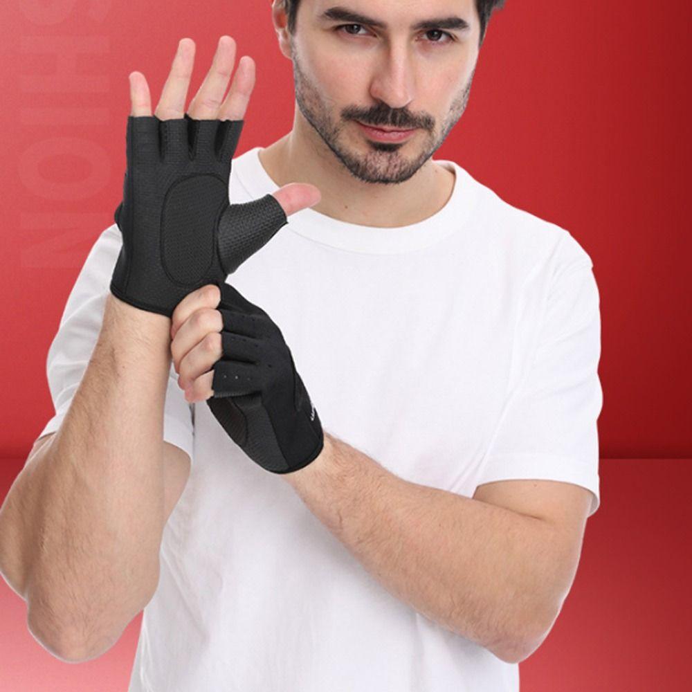 Silicone Palm Weightlifting Gloves Breathable Fitness Gym Mittens Half Finger Women Men