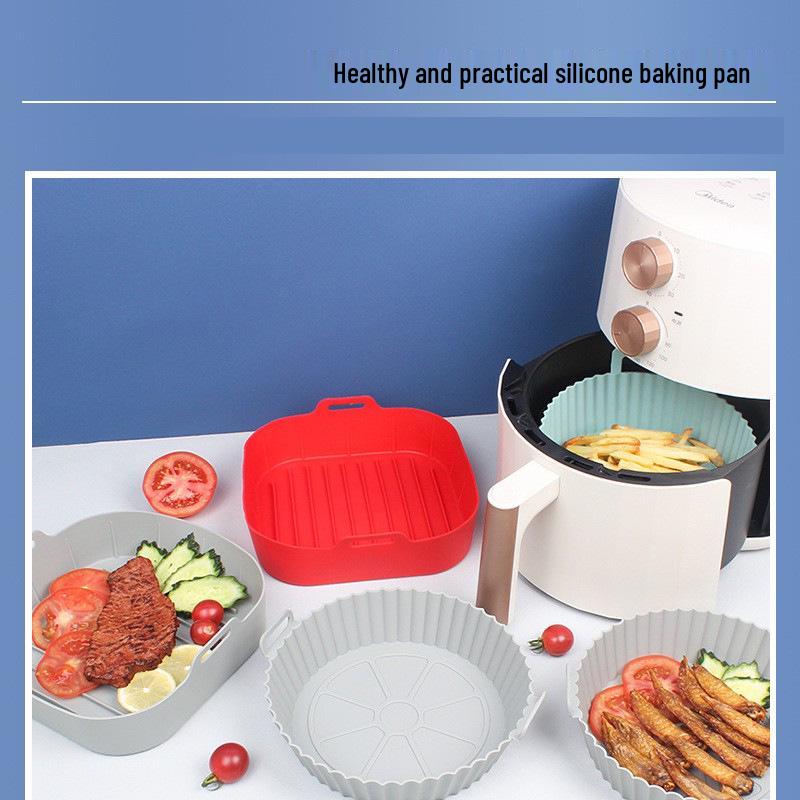 Silicone Baking Pan and Air Fryer Mat for Oven and Microwave Use