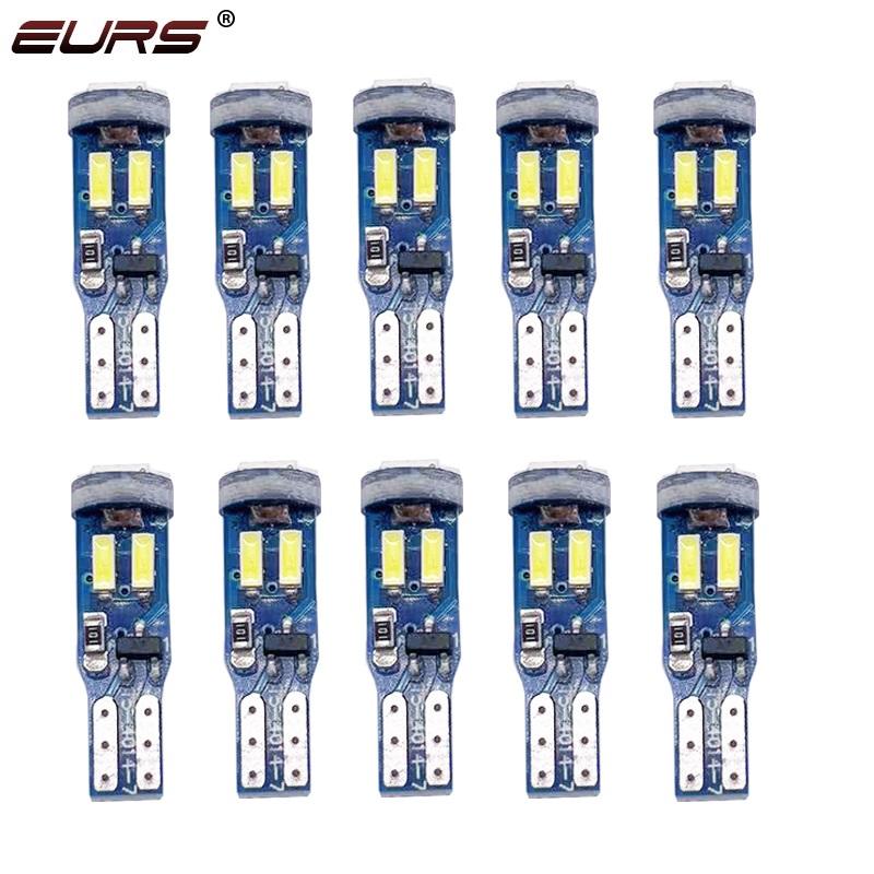 20/10/2pcs T5 LED Bulbs W3W W1.2W 70 73 74 Auto Dashboard Gauge Lamps Car Interior Light Warning Indicator Instrument Lights 12V Dome Lights 6