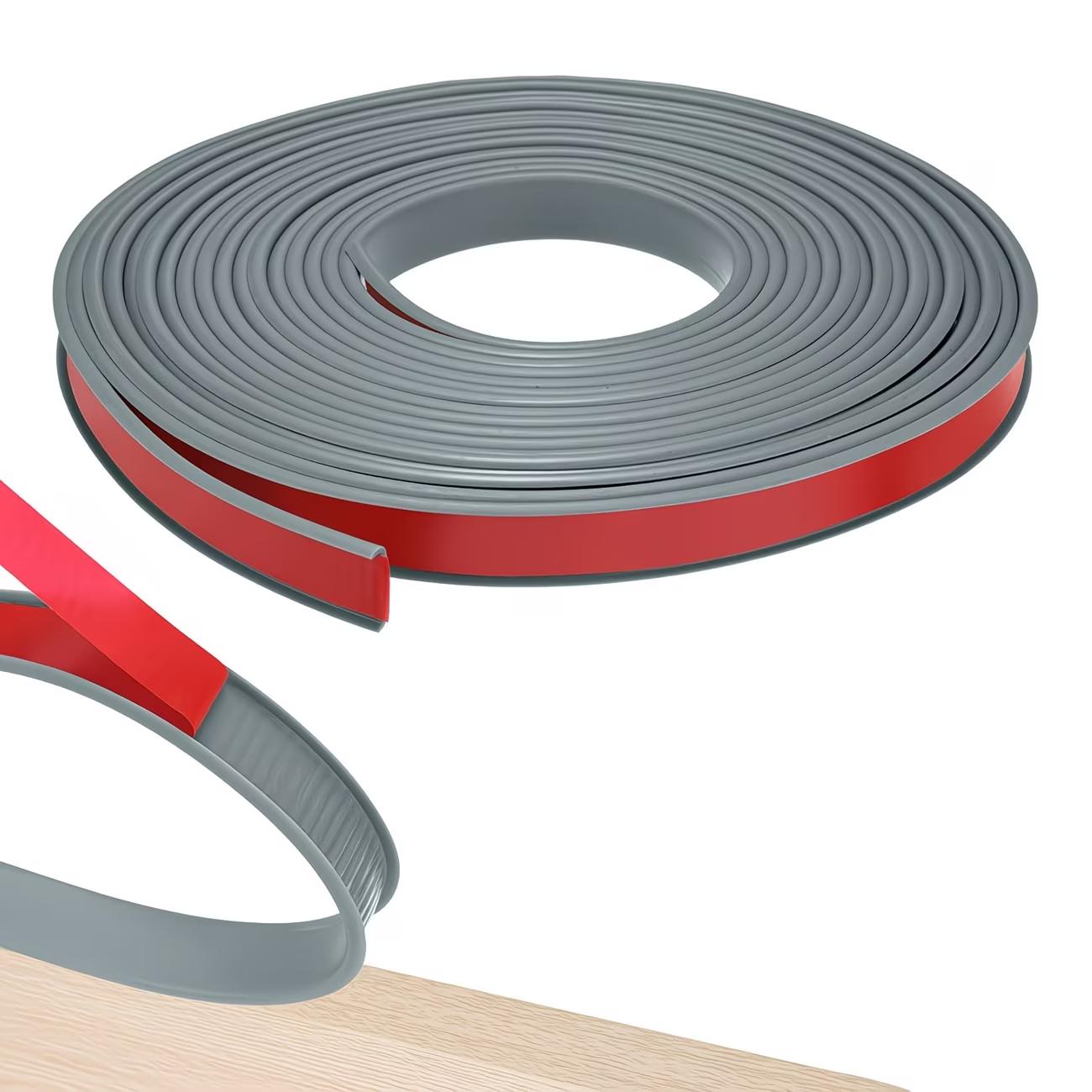 

1PC 5m/196.85inch U-Shape Edge Banding Self Adhesive Edge Protector for Furniture Flexible Veneer Furniture Corner Guards Cabine 1.8cm&5m сірий колір